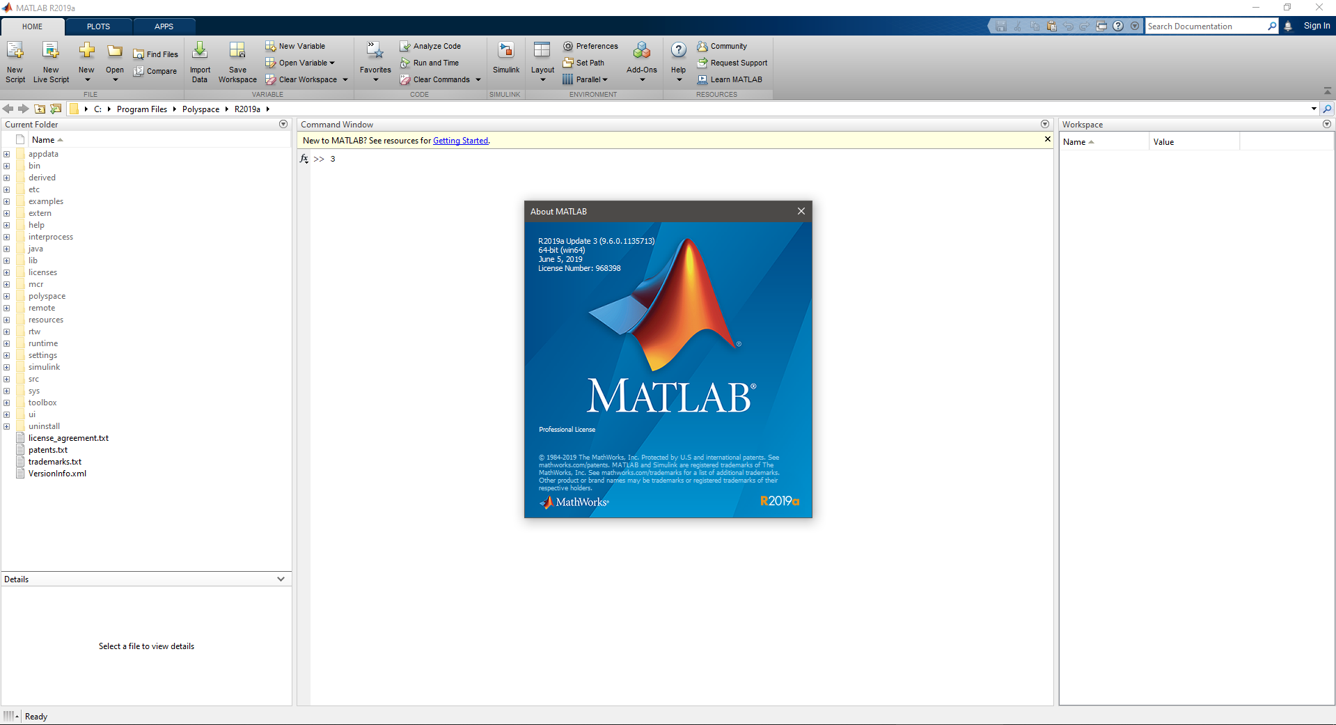 MathWorks MATLAB R2019a Update 3