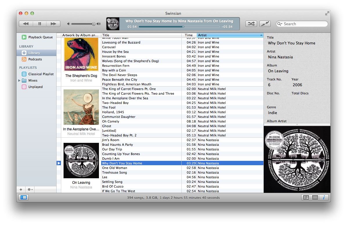 Swinsian 2.1.14 MacOsX