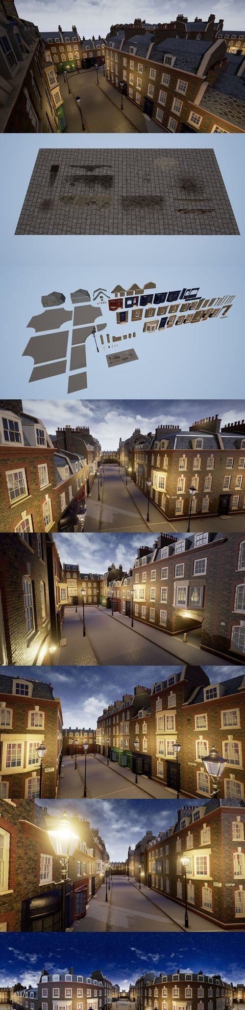 CGTrader – London Street Environment Unreal Engine 4 Low-poly 3D model