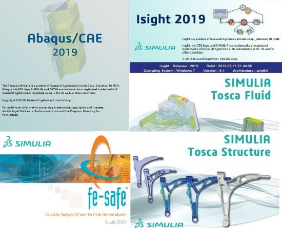 DS SIMULIA Suite 2019 HF5 (Abaqus/Isight/Fe-safe/Tosca) Update Only x64