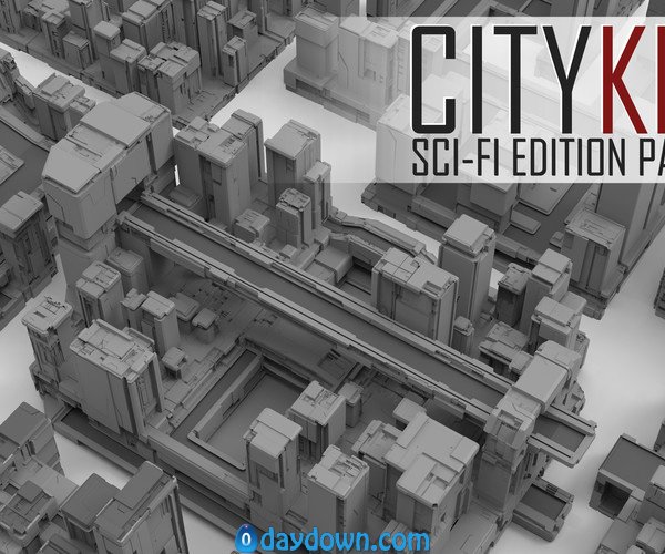 ArtStation Marketplace – CityKit: Sci-Fi Edition Part 2
