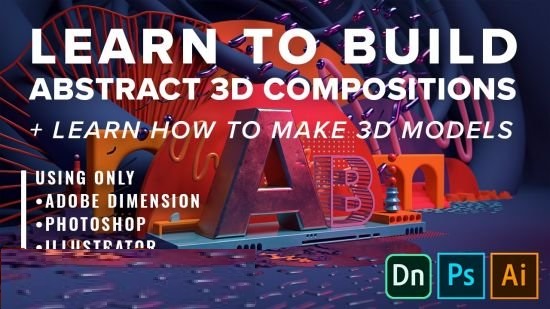 Create models in Photoshop + Build a scene in Adobe Dimension 3.0