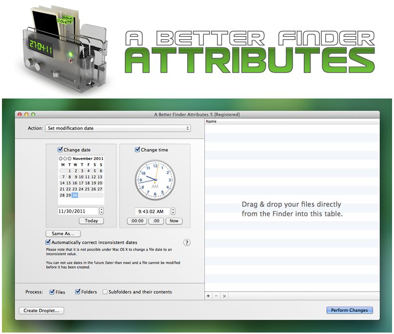 A Better Finder Attributes 6.20 MacOSX