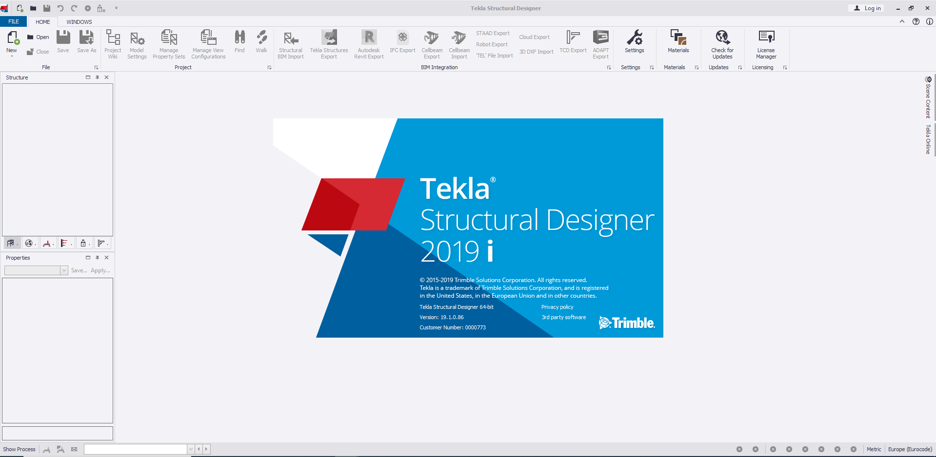 Tekla Structural Designer 2019i version 19.1.0.86