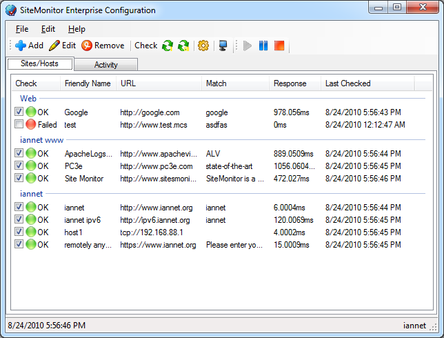 SiteMonitor Enterprise 2.73