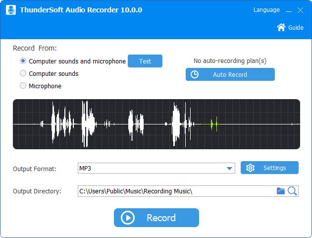 ThunderSoft Audio Recorder 10.0.0 Multilingual