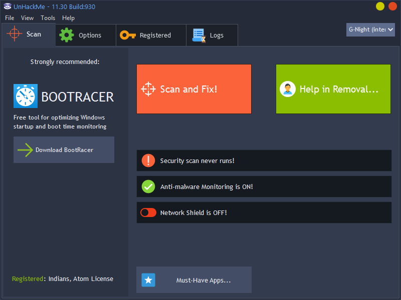 UnHackMe 11.50 Build 950