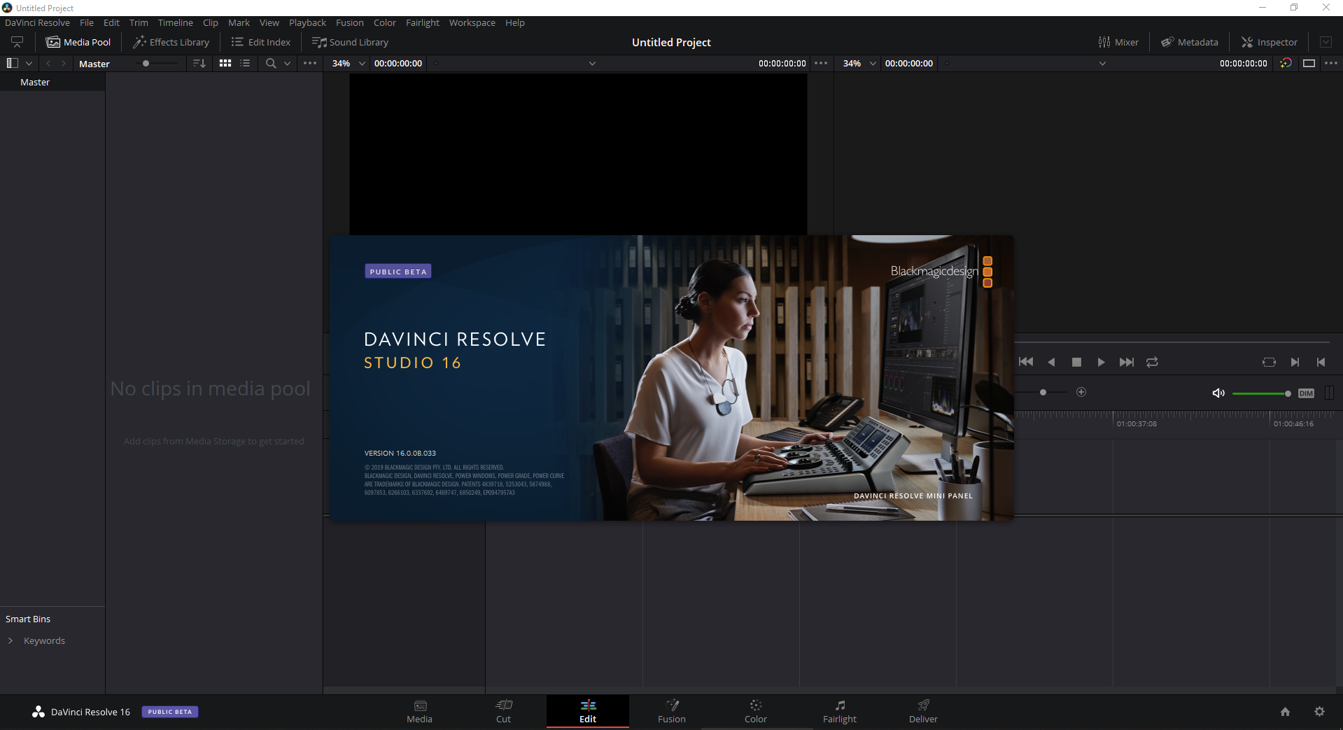 Blackmagic Design DaVinci Resolve Studio 16.0.0B.033 Beta