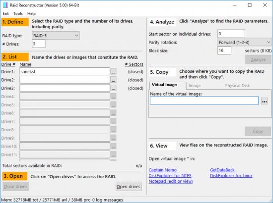 Runtime RAID Reconstructor 5.00