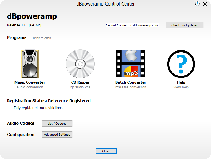 dBpoweramp Music Converter R17.0 Reference