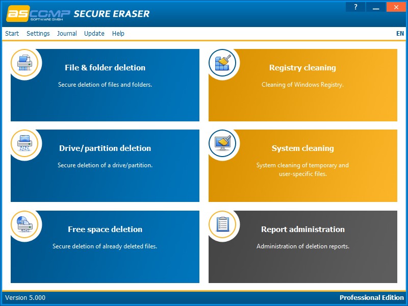 Secure Eraser Professional Edition 5.210