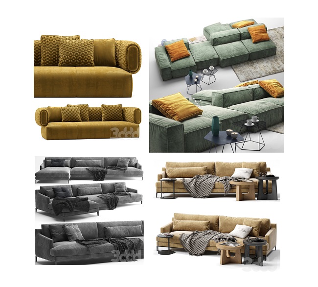 3DDD Pro Models – Sofas Beds Chairs