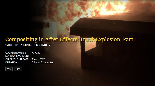 FXPHD – AFX232 – Compositing In After Effects Truck Explosion Part 1