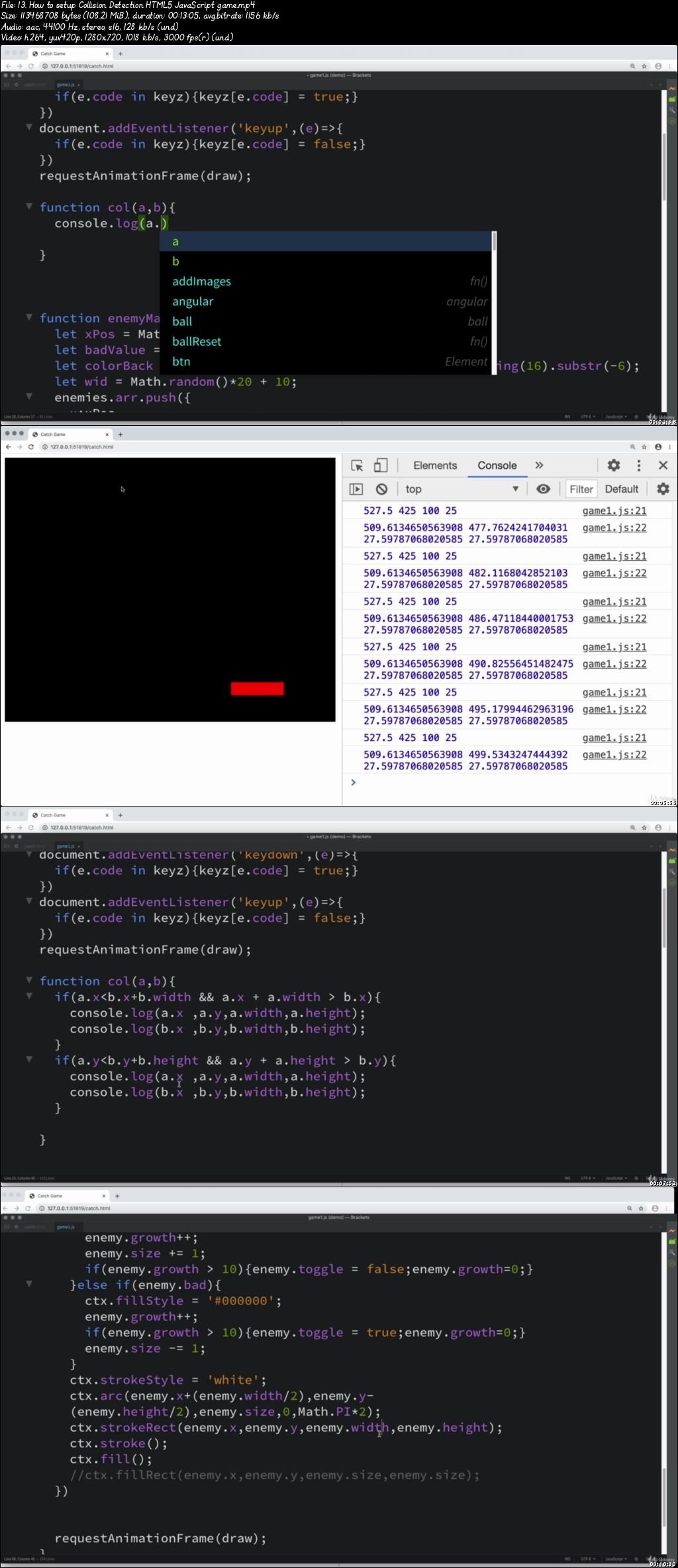  Create a Game HTML5 Canvas Simple Game with JavaScript 