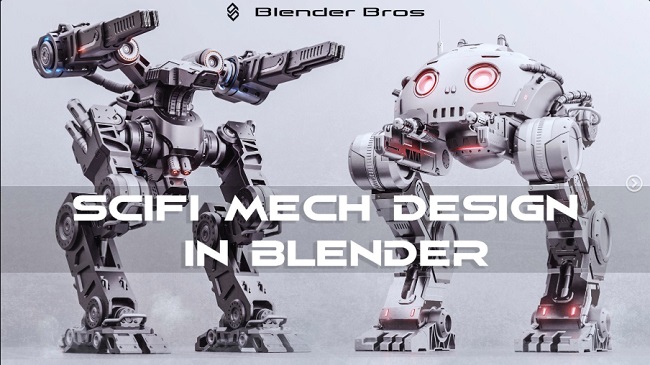 Artstation – SciFi Mech Design in Blender
