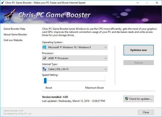 ChrisPC Game Booster 5.10.12