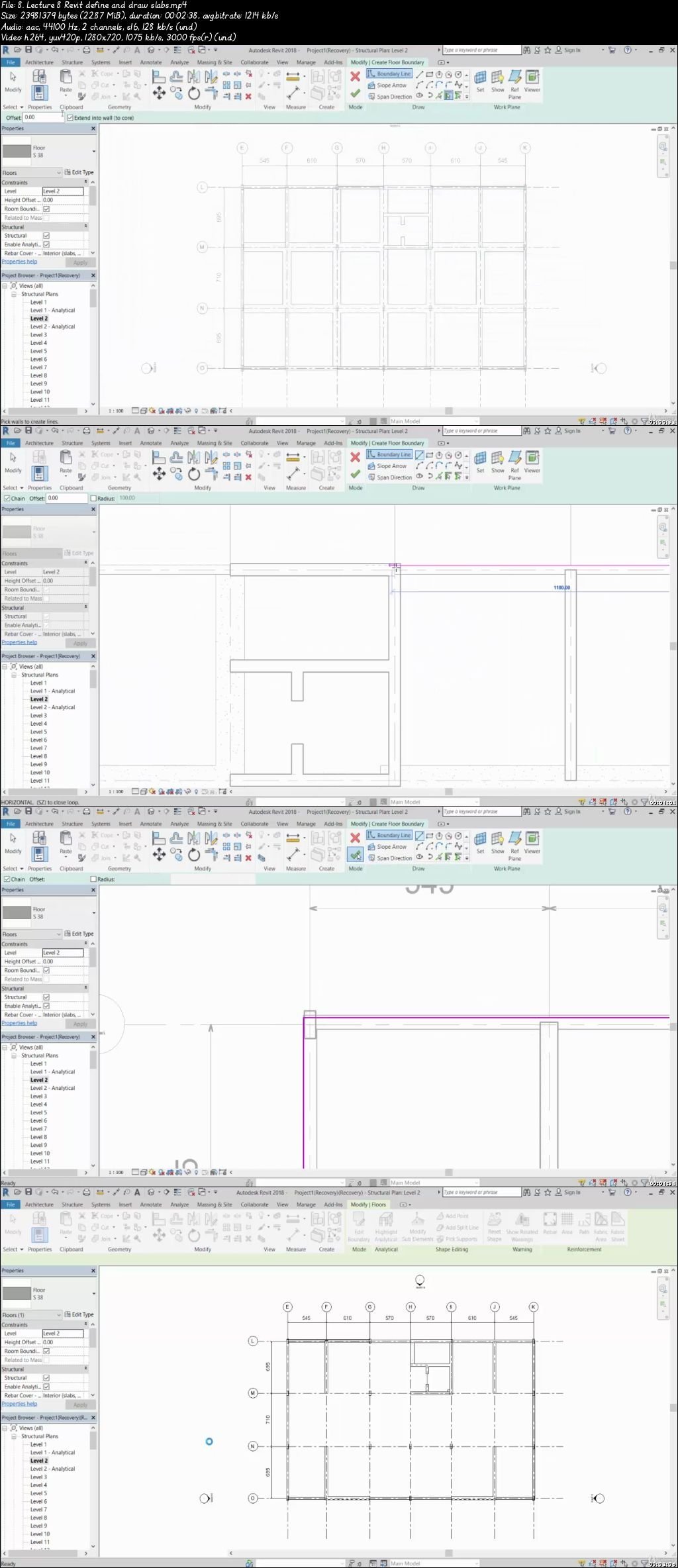  Autodesk Revit & Robot building design + Sheets + BOQ 