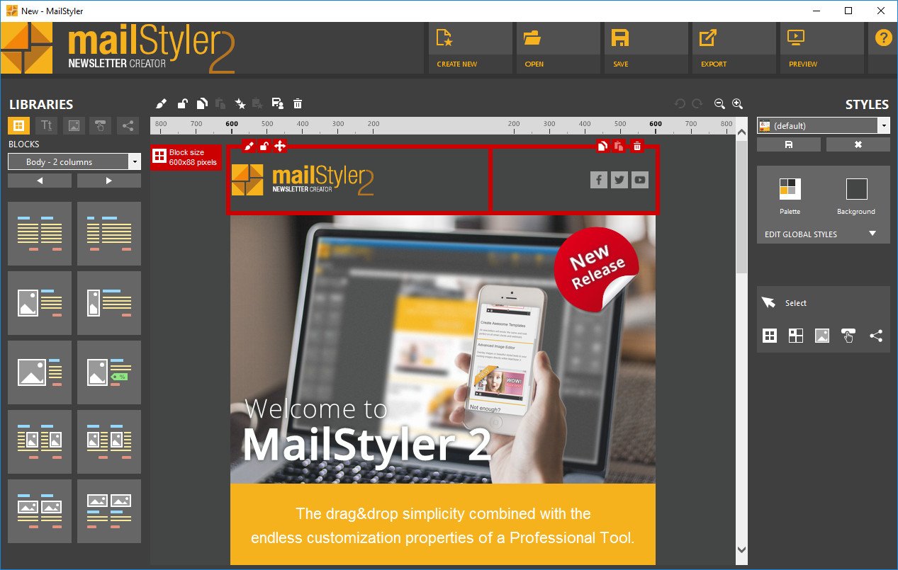 MailStyler Newsletter Creator Pro 2.0.0.330 Multilingual