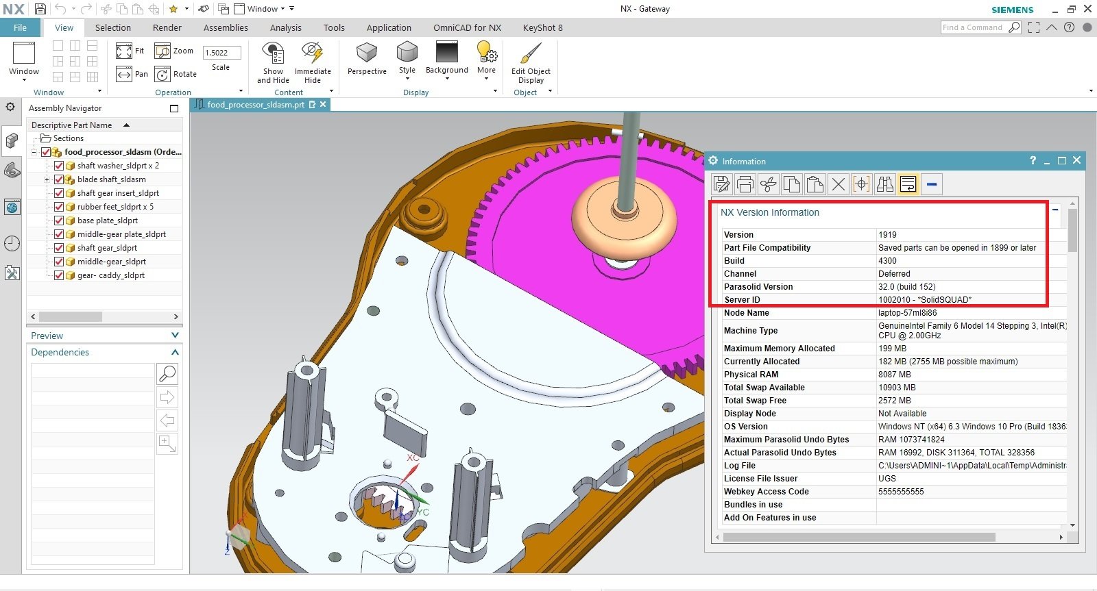 Siemens NX 1919 Build 4300 (NX 1899 Series)