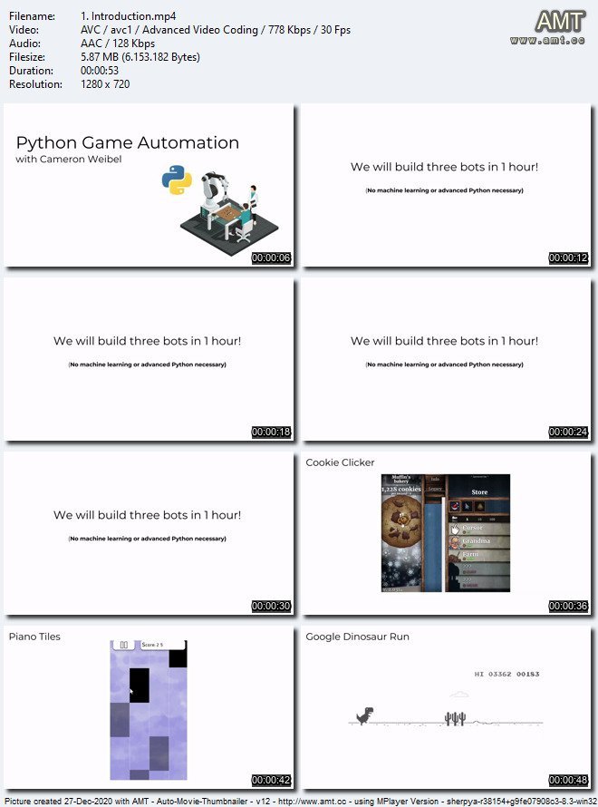 Learn Python Game Automation 2021