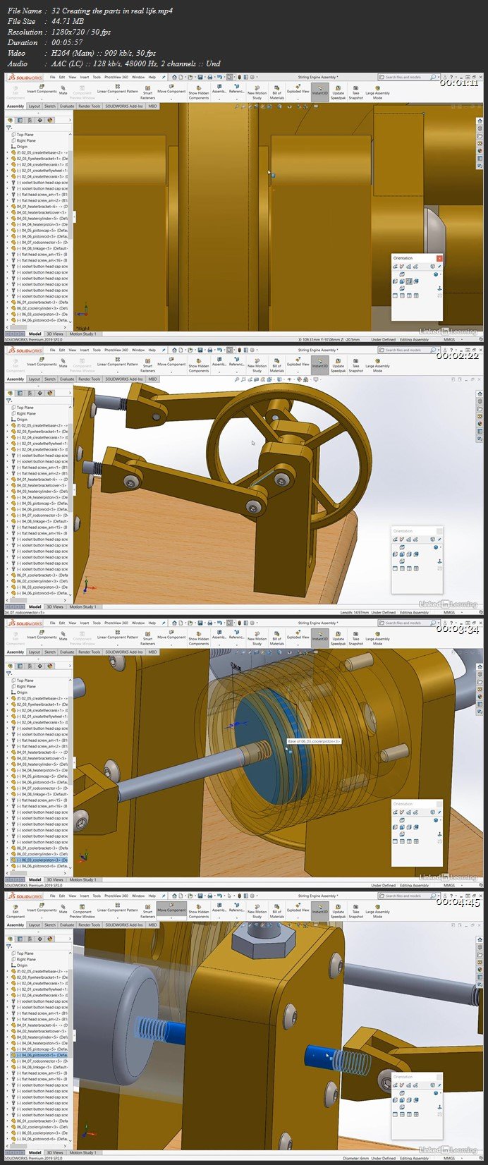 SOLIDWORKS: Designing a Stirling Engine