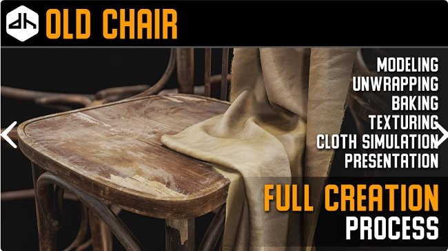 FlippedNormals – Digital Hunky – Old Chair Full Creation Process