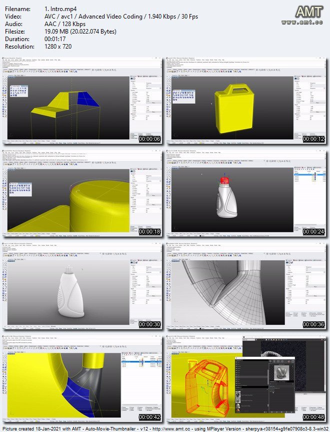 Surface Modelling with Rhino 3D V6 ( or V5 ) Level 1 & 2