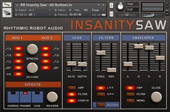 Rhythmic Robot Audio Insanity Saw KONTAKT - Smoove Grooves screenshot