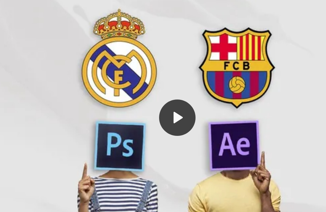 Logo Animation FC Barcelona Vs Real madrid – After effects