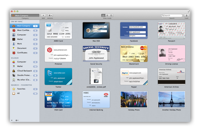 oneSafe 2.4.0 Multilingual Retail MacOSX