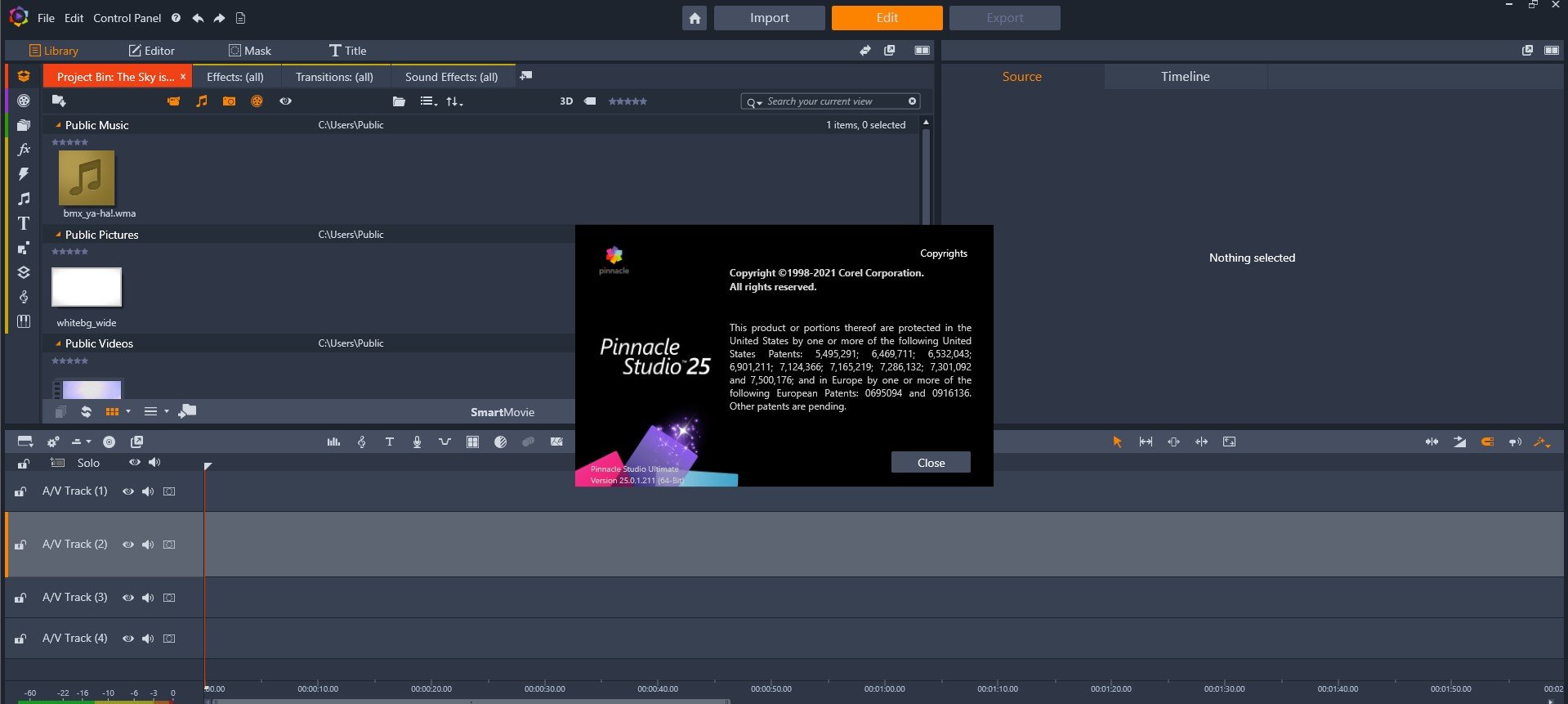 Pinnacle Studio Ultimate v25.0.1.211 (x64) Multilanguage