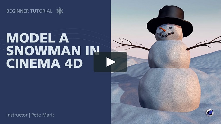 Model a Snowman in Cinema 4D, Beginner Course