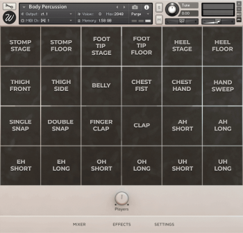 Wavesfactory Body Percussion KONTAKT - BYE 2021 screenshot