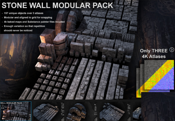 ArtStation Marketplace – Stone Wall Modular Pack