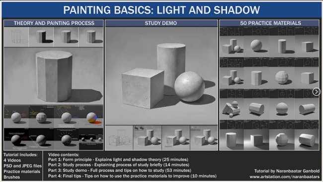 Artstion – PAINTING BASICS: LIGHT AND SHADOW