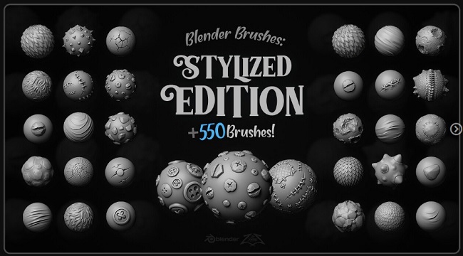 ArtStation – [MEGAPACK] 550+ Blender Brushes Stylized Edition (4K Alphas Included)