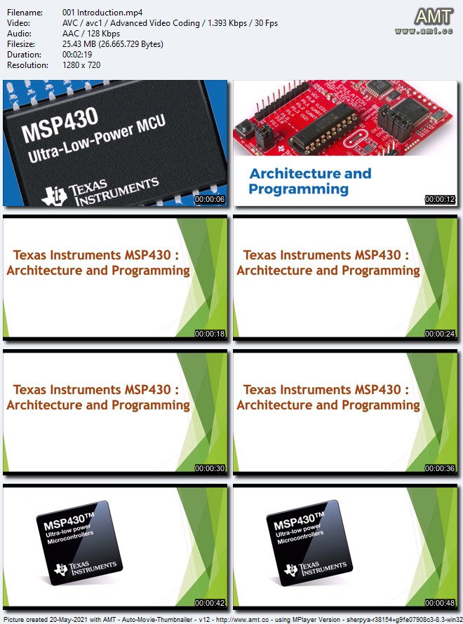 Texas Instruments MSP430 : Architecture and Programming