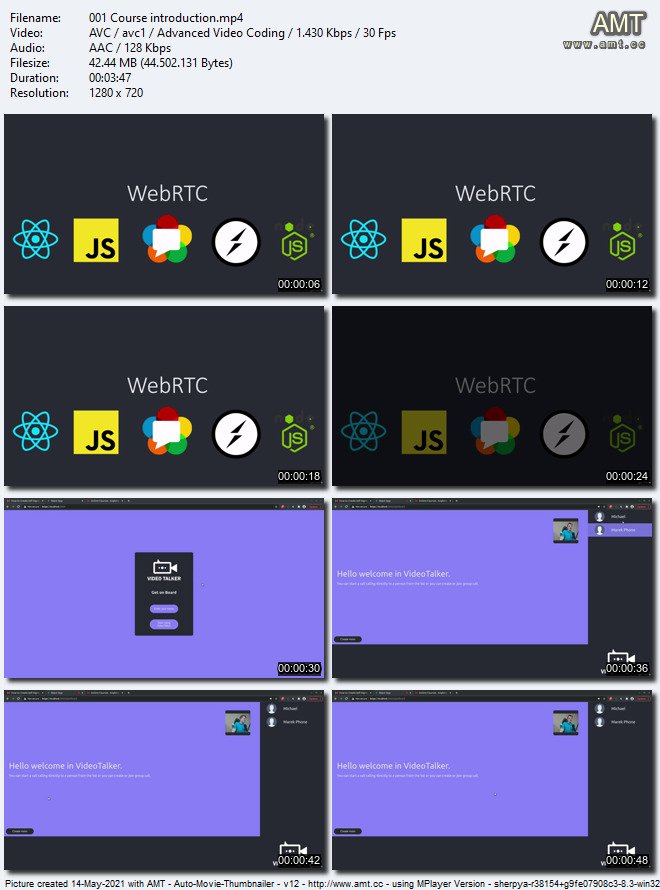 WebRTC 2021- Practical course. Build your own app with React