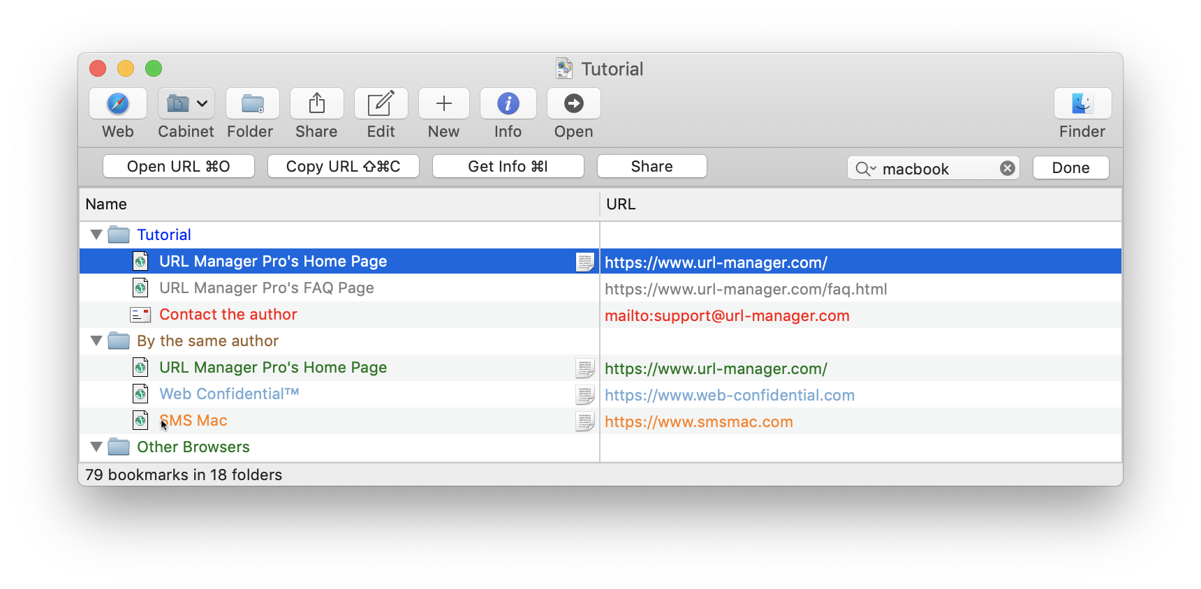 URL Manager Pro 5.0.5 macOS