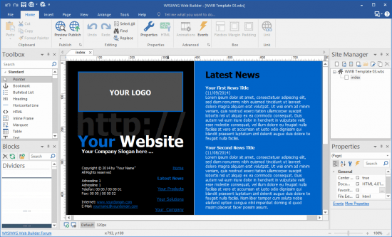 WYSIWYG Web Builder 16.3