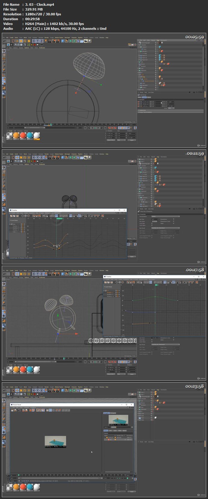 Complete course of making 3D motion graphics in Cinema4D