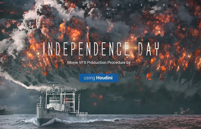 Wingfox – Independence Day – Production procedure of a movie VFX scene using Houdini