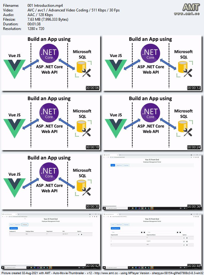 Vue JS and .NET Core Web API Full Stack Master Course