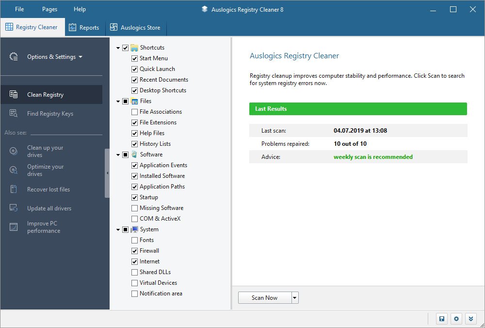 Auslogics Registry Cleaner Professional 8.0.0.2