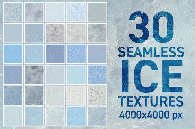 Creativemarket – 30 Seamless Ice Textures