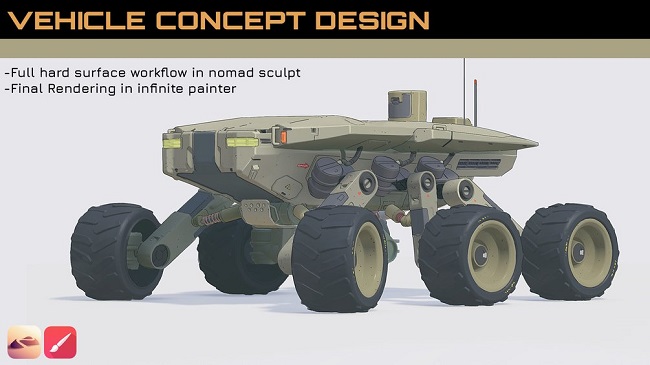 Gumroad – Vehicle Concept Design in NomadSculpt by Fred Dupere