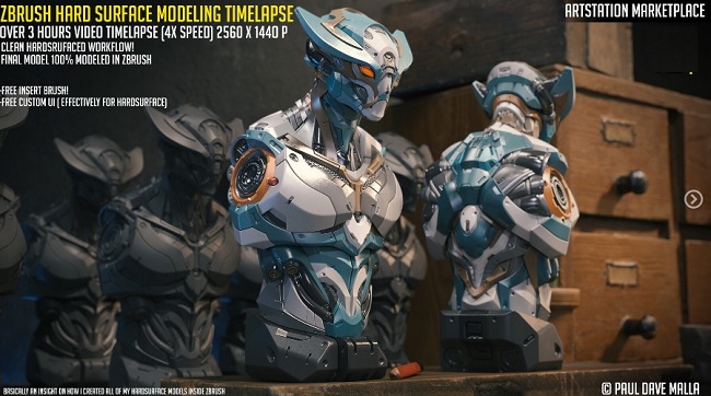 Artstation – ZBrush Hard Surface Modeling Timelapse