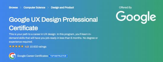 Coursera – Google UX Design Professional Certificate