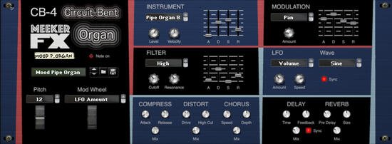 Reason RE Meeker FX CB-4 Circuit Bent Organ v1.0.0-DECiBEL screenshot