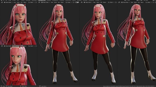 Artstation – Character Sculpt Zero Two by YanSculpts